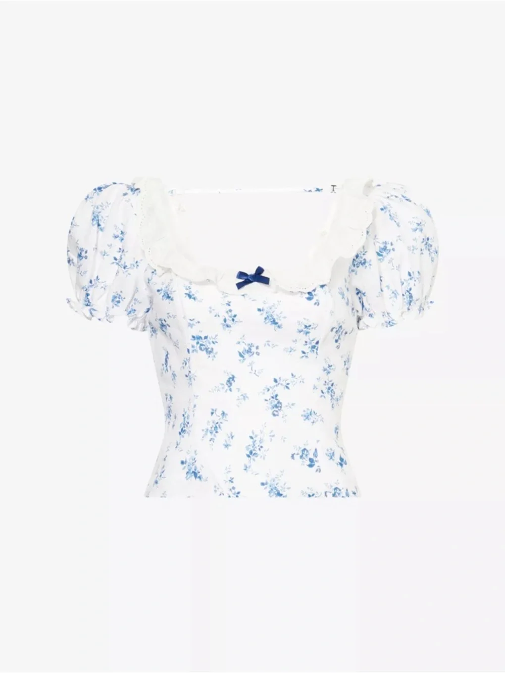 REFORMATION Alice Floral Linen Top 4